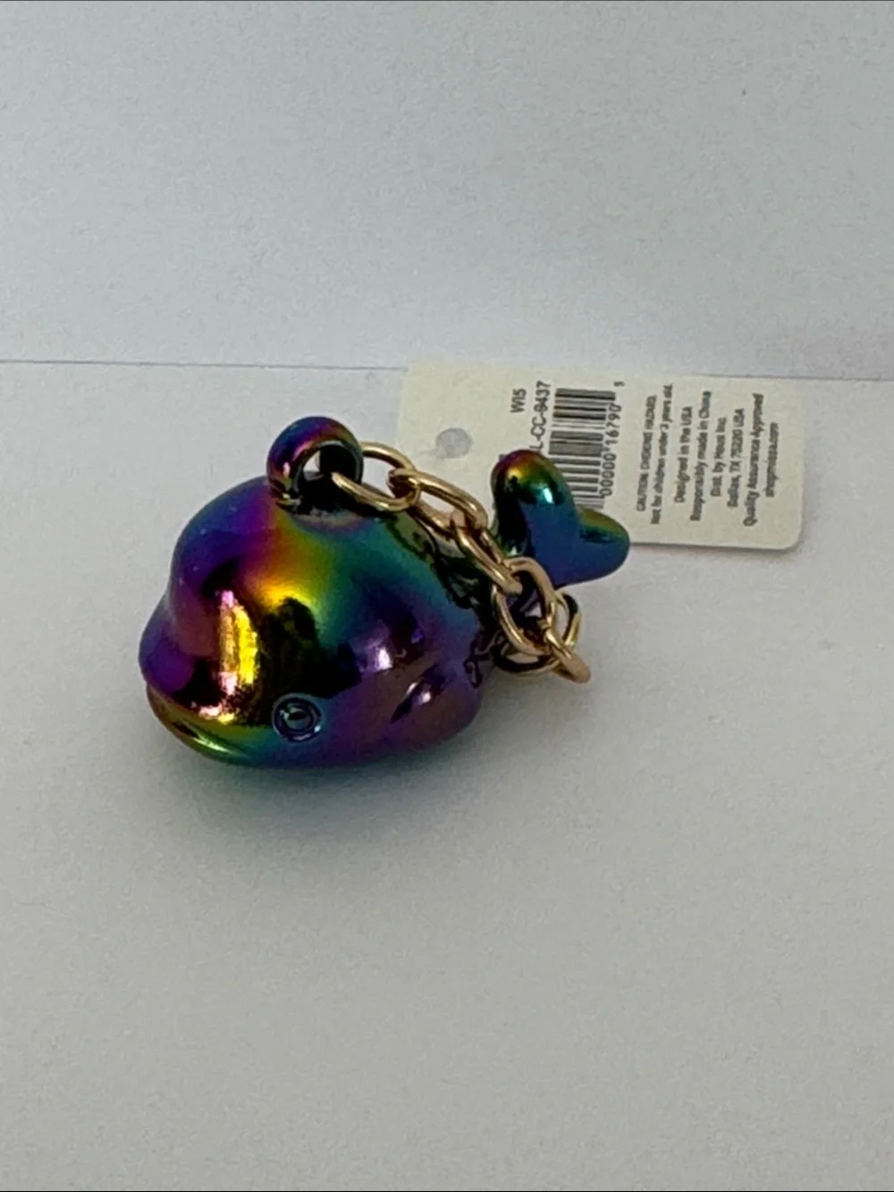 Iridescent Rainbow Whale Bag Charm/Key Chain NWT